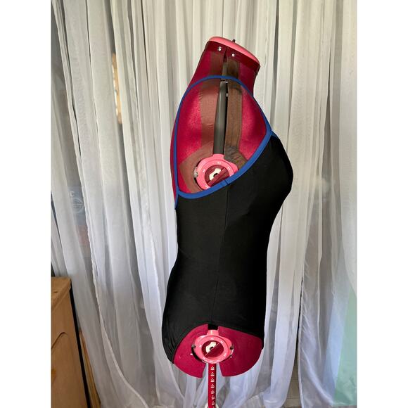 Miraclesuit one piece swimsuit Black blue trim size 12 - Picture 7 of 13